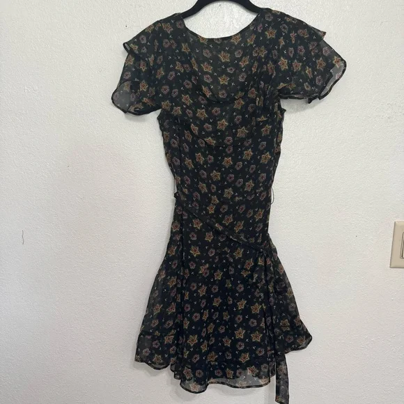 Kate Moss x Topshop star print chiffon dress size 6 - Picture 5 of 9